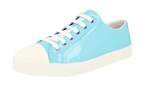 Prada Women's Turquoise Brushed Spazzolato Leather Sneaker 3E6202 Eco Ease