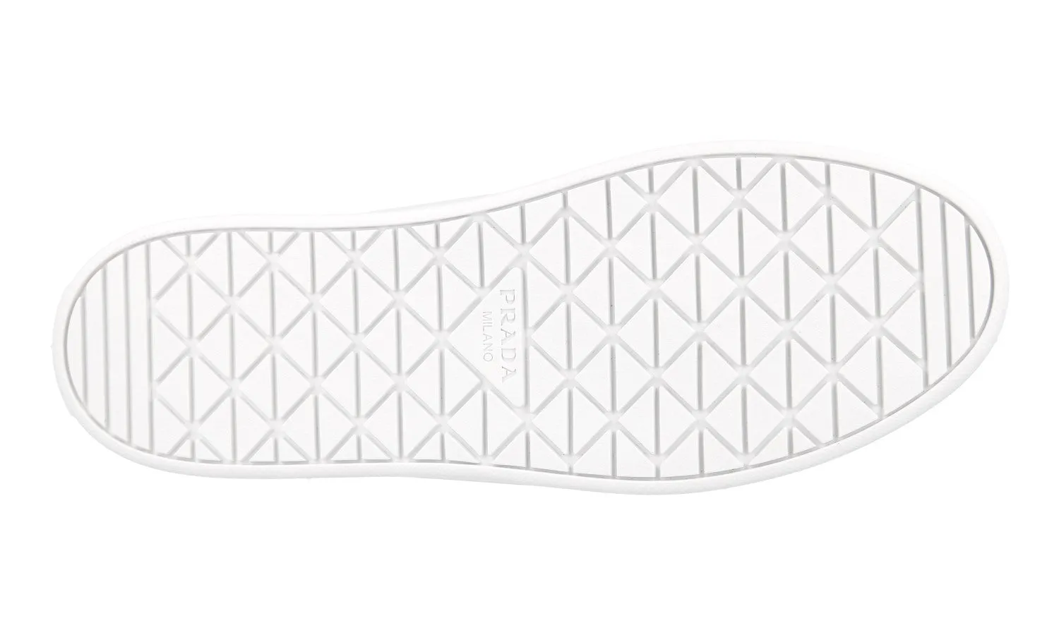 Prada Women's White Brushed Spazzolato Leather Sneaker 1E941M Daily Runs