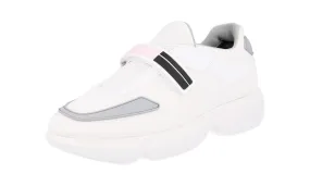 Prada Women's White Cloudbust Sneaker 1E293I Cushioned Control Comfortable Strapping
