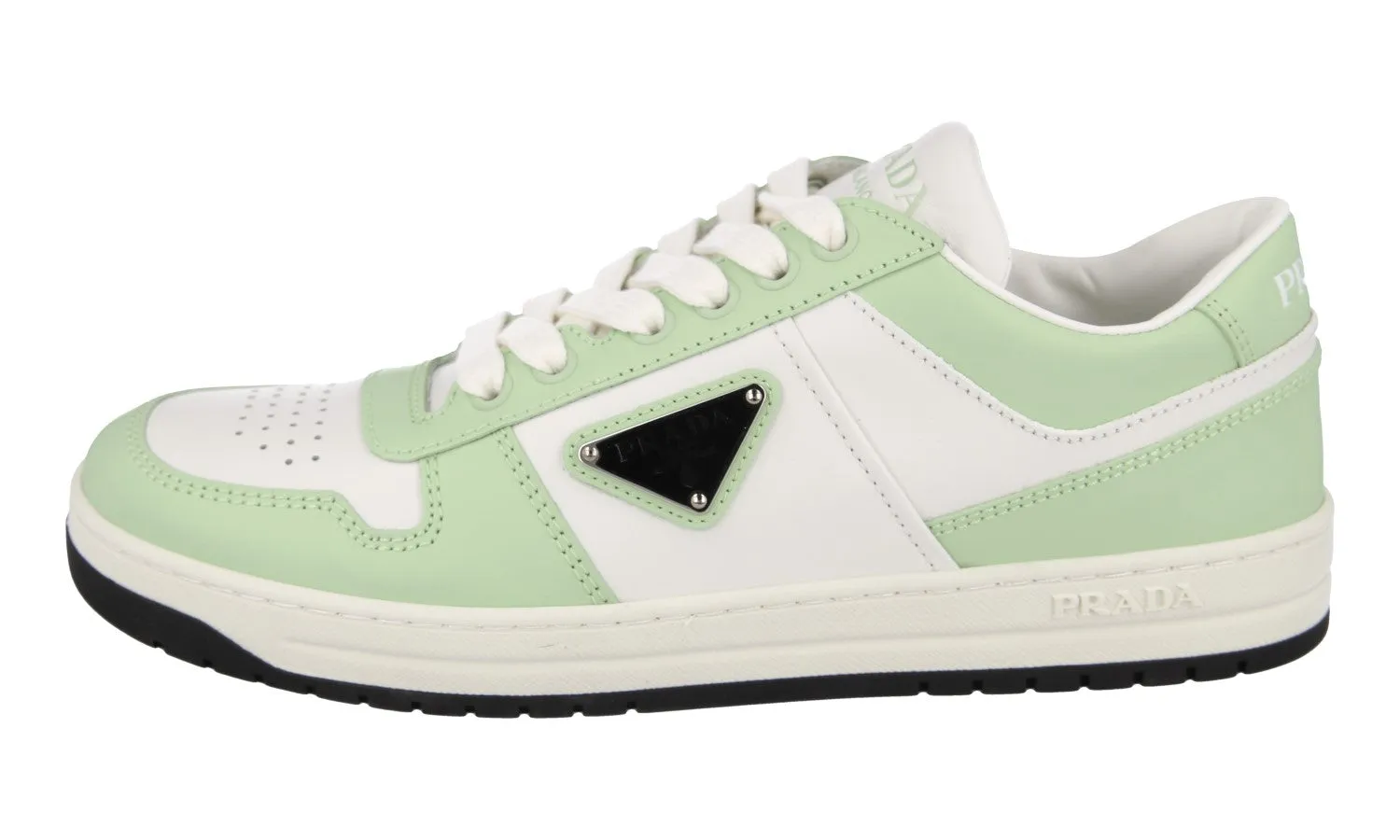 Balance Tech Classic Use Prada Women's White Leather Downtown Sneaker 1E792M