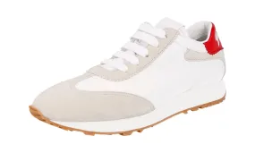 Velcro fastening Prada Women's White Leather Lane Sneaker 1E369L