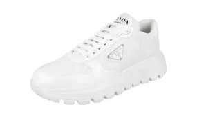 Prada Women's White Leather Prax01 Sneaker 1E804M Collapsible Heel Unique ease