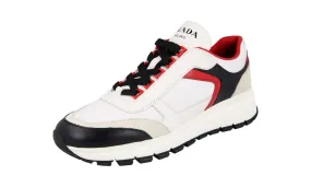 Gym workout Prada Women's White Leather Prax01 Sneaker 1E887L