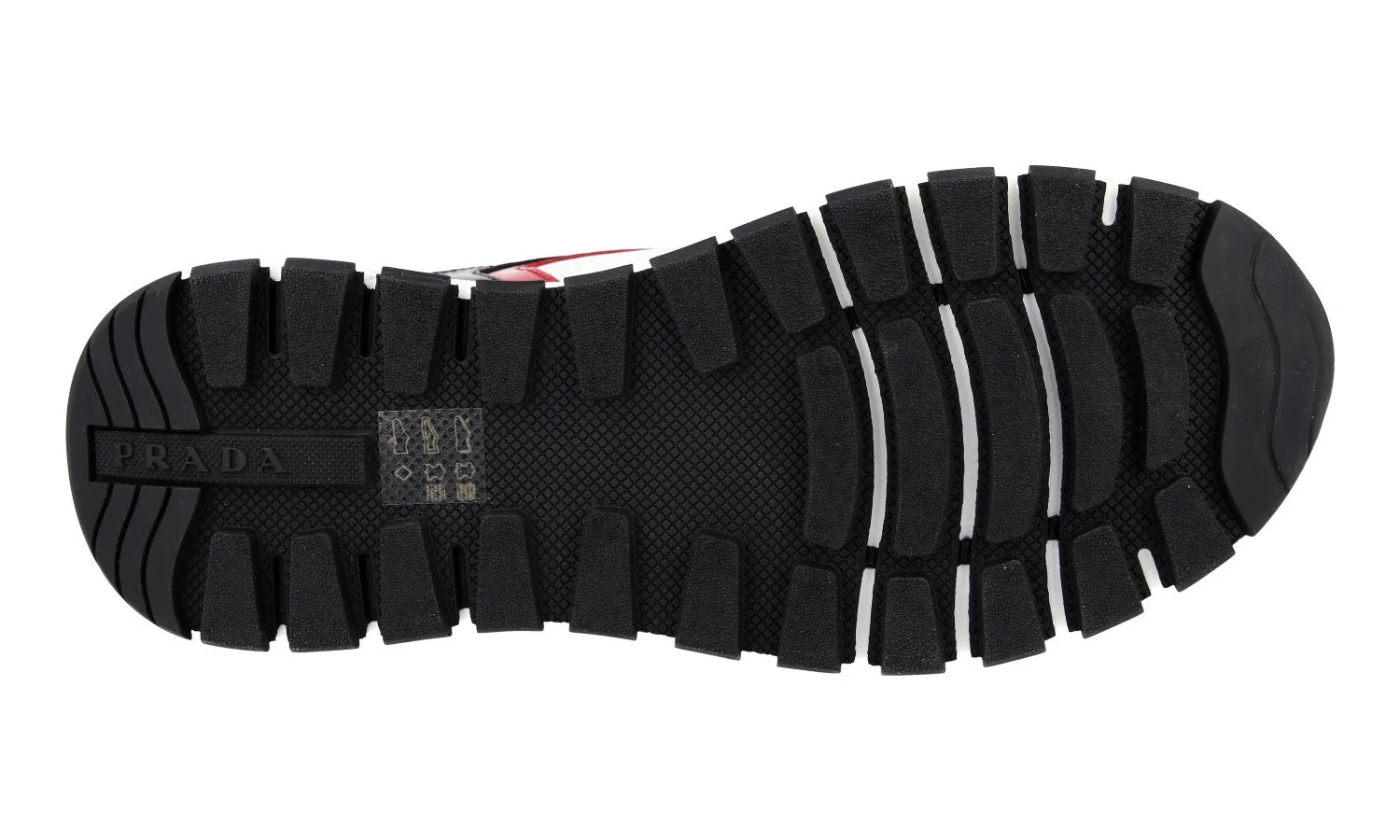 Prada Women's White Leather Prax01 Sneaker 1E887L Padded Arch