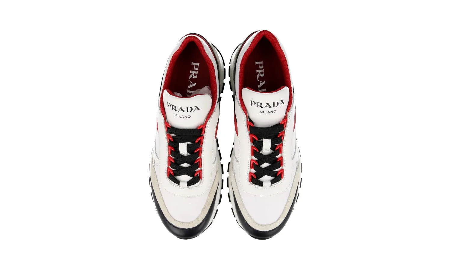 Smooth Feel Prada Women's White Leather Prax01 Sneaker 1E887L