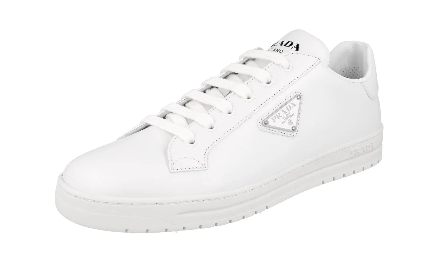 Zero Noise Prada Women's White Leather Sneaker 1E144N