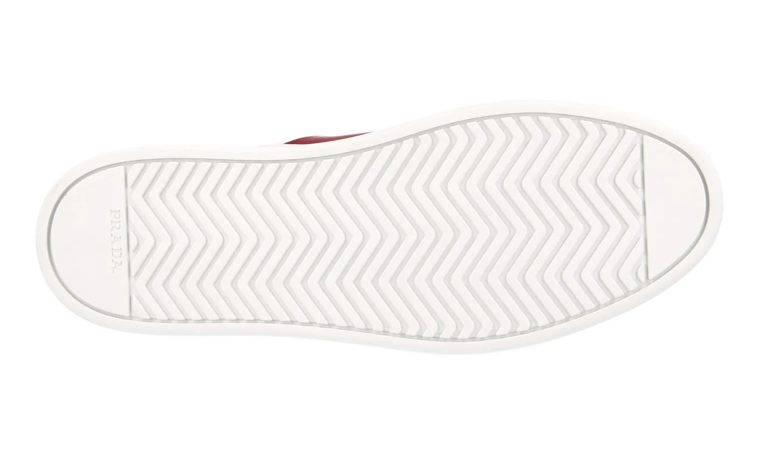 Non Restrictive Toe Box Prada Women's White Leather Sneaker 1E144N