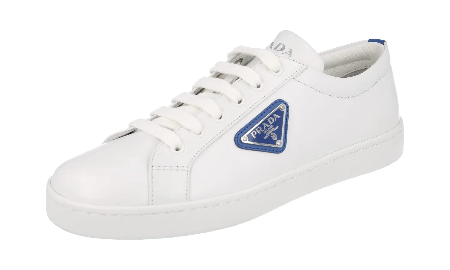 Climate Control Technology Prada Women's White Leather Sneaker 1E941M