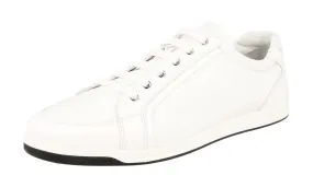 Prada Women's White Saffiano Leather Sneaker 3E5892 Soft Cushioning