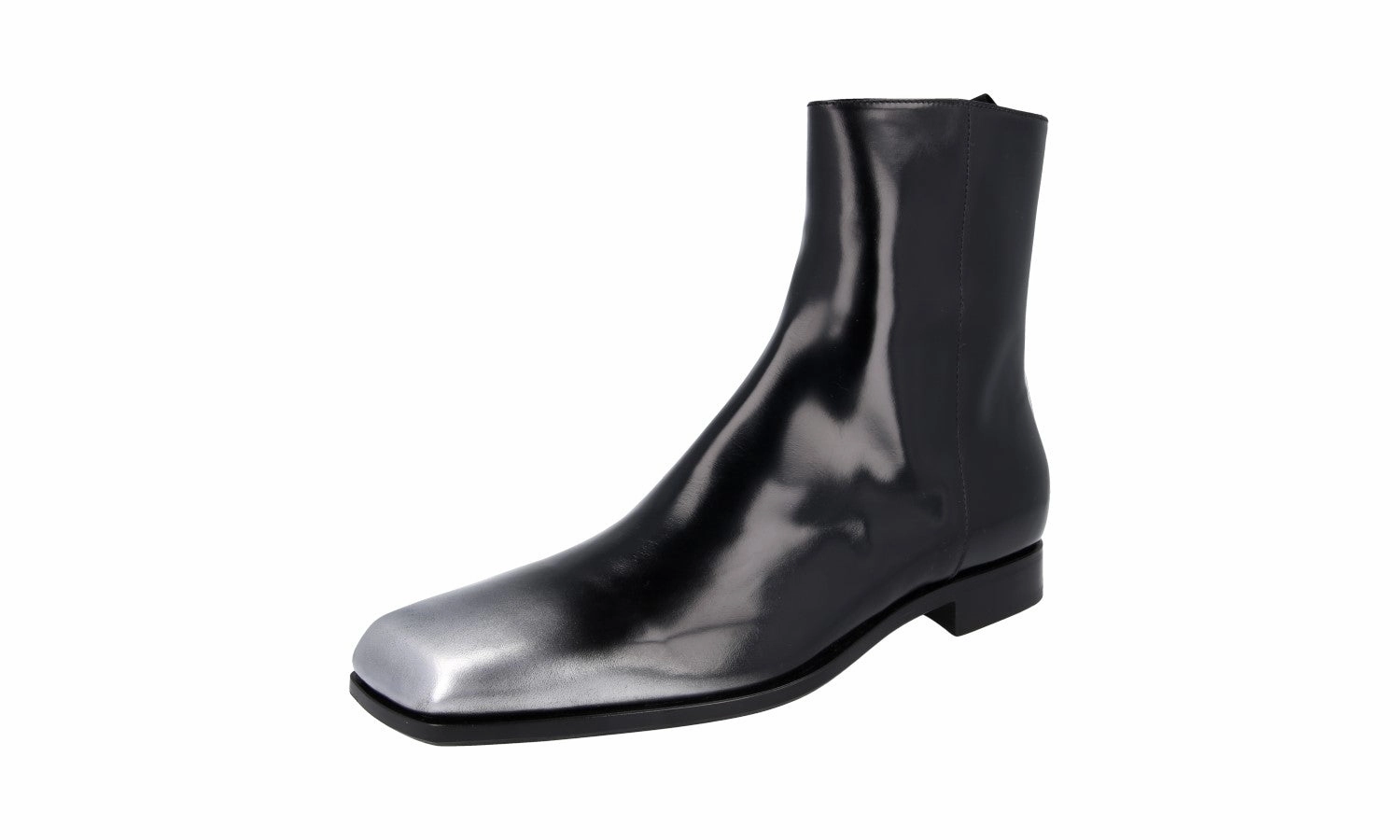 Prada Men's Black Brushed Spazzolato Leather Half-Boot 2TA075 Essential Footwear hypoallergenic