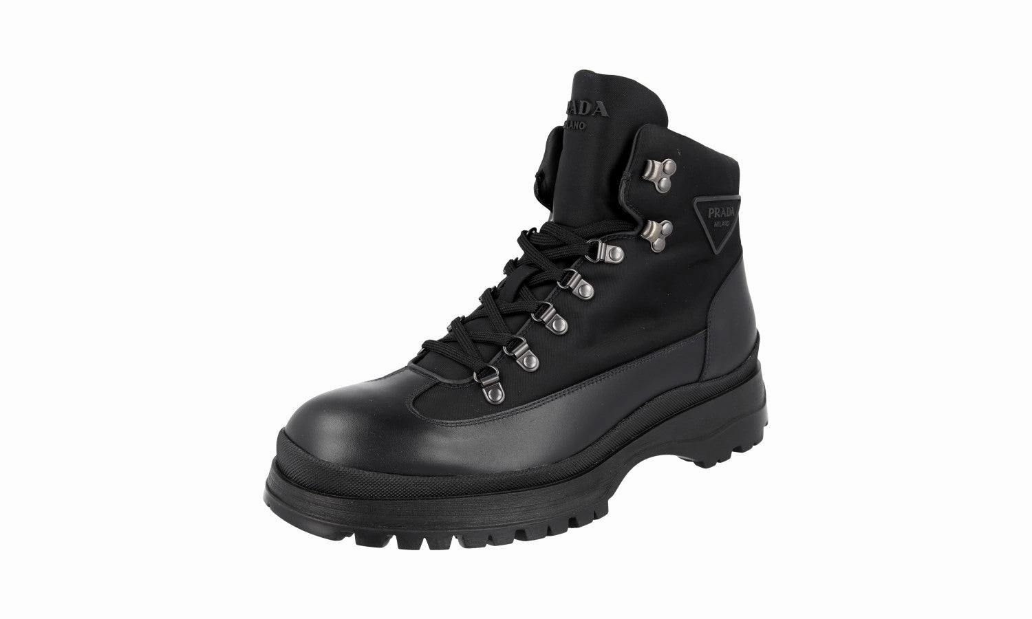 Prada Men's Black Leather Brixxen Half-Boot 2TE172 Perfect Fit