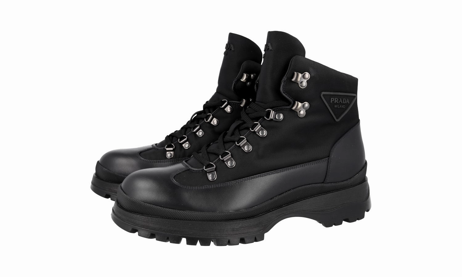 Prada Men's Black Leather Brixxen Half-Boot 2TE172 Classic Footwear