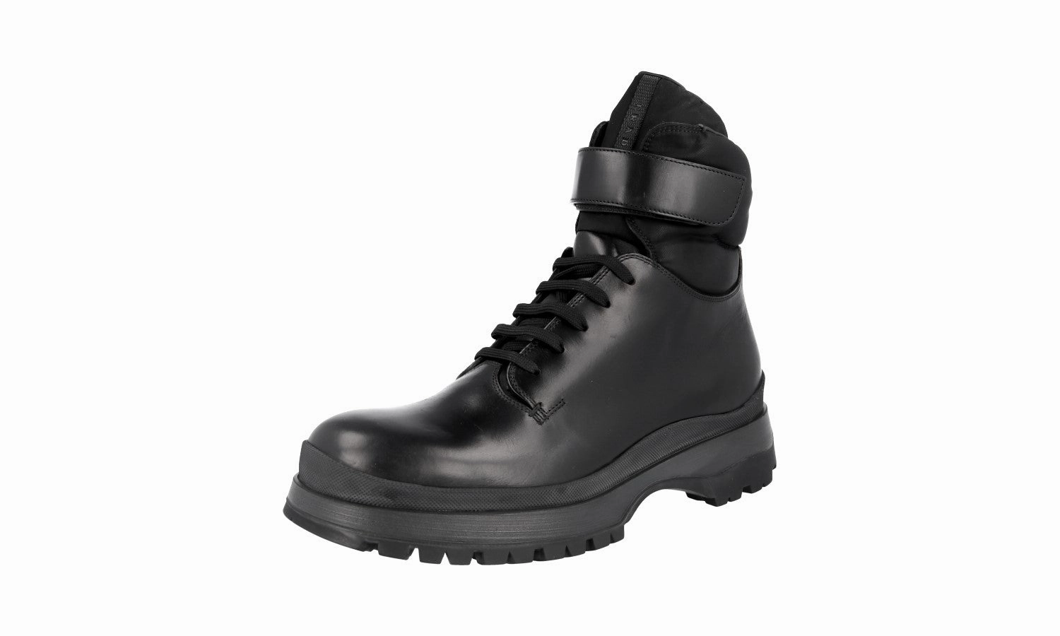 Day Off All Around Prada Men's Black Leather Brixxen Half-Boot 4T3035