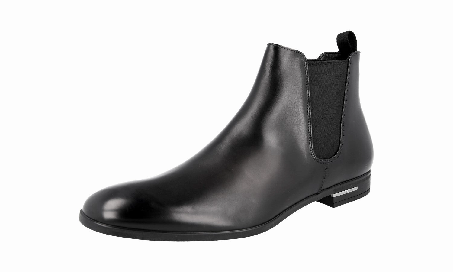 Street-Ready Style Prada Men's Black Leather Half-Boot 2TB047