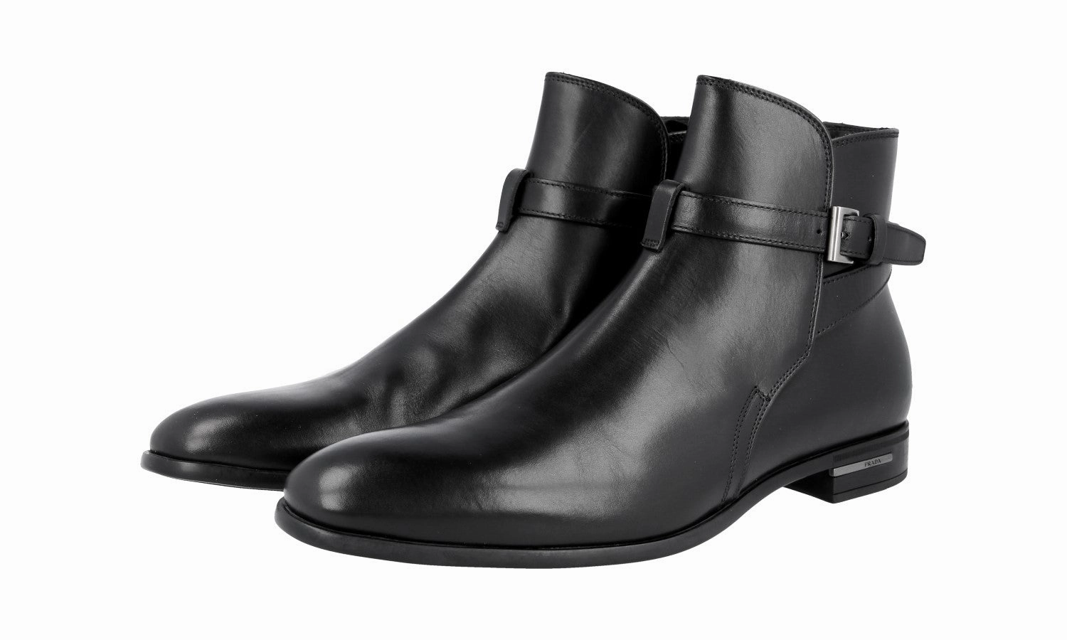 Suede Prada Men's Black Leather Half-Boot 2TC029