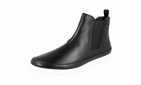 Evening Ready Urban Look Prada Men's Black Leather Half-Boot 4T3154