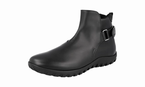 Prada Men's Black Leather Half-Boot 4T3207 Chic Everyday Minimal Outfit