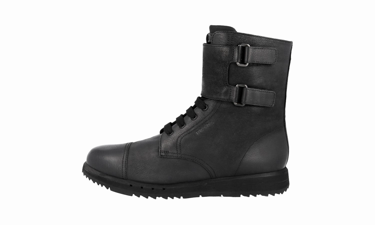 Prada Men's Black Leather Half-Boot 4T3361 Party Wardrobechic Cool Season