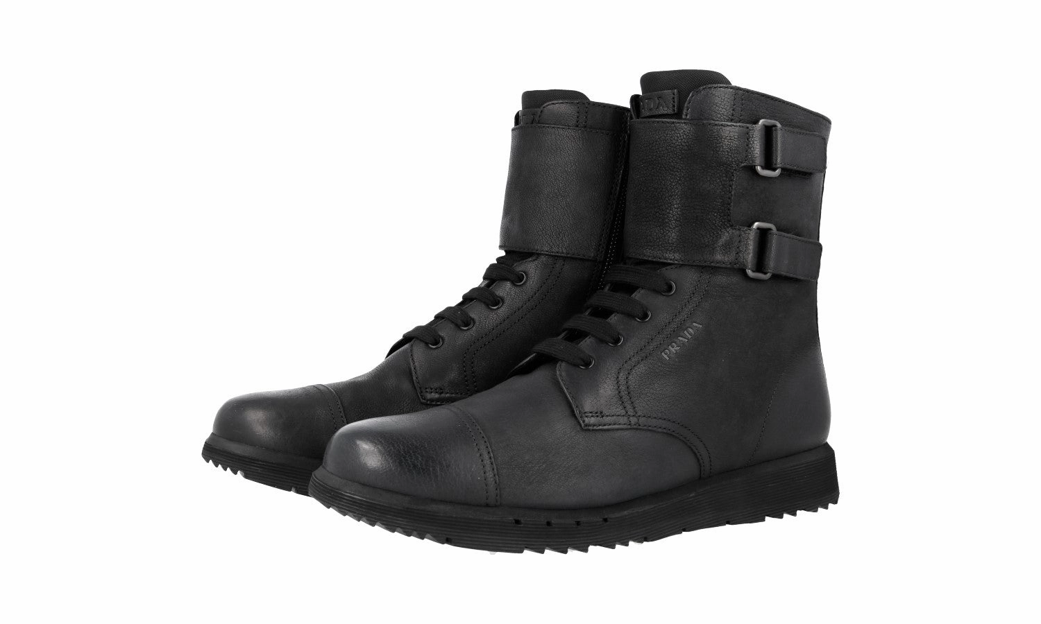 Outdoor Essential Prada Men's Black Leather Half-Boot 4T3361