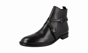 Cozy Feel Prada Men's Black Leather Half-Boot PI0676