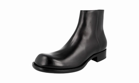 Practical Comfort Fashion Forward Prada Men's Black welt-sewn Leather Half-Boot 2TG163