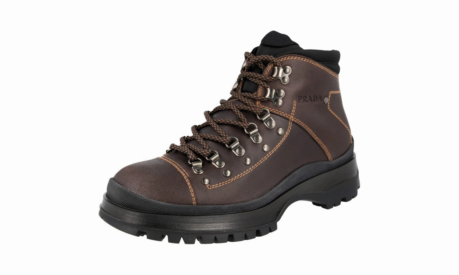 Smart Outfit Prada Men's Brown Leather Brixxen Half-Boot 2TE145