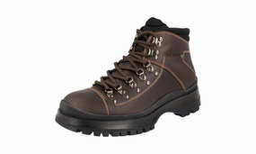 Smart Outfit Prada Men's Brown Leather Brixxen Half-Boot 2TE145