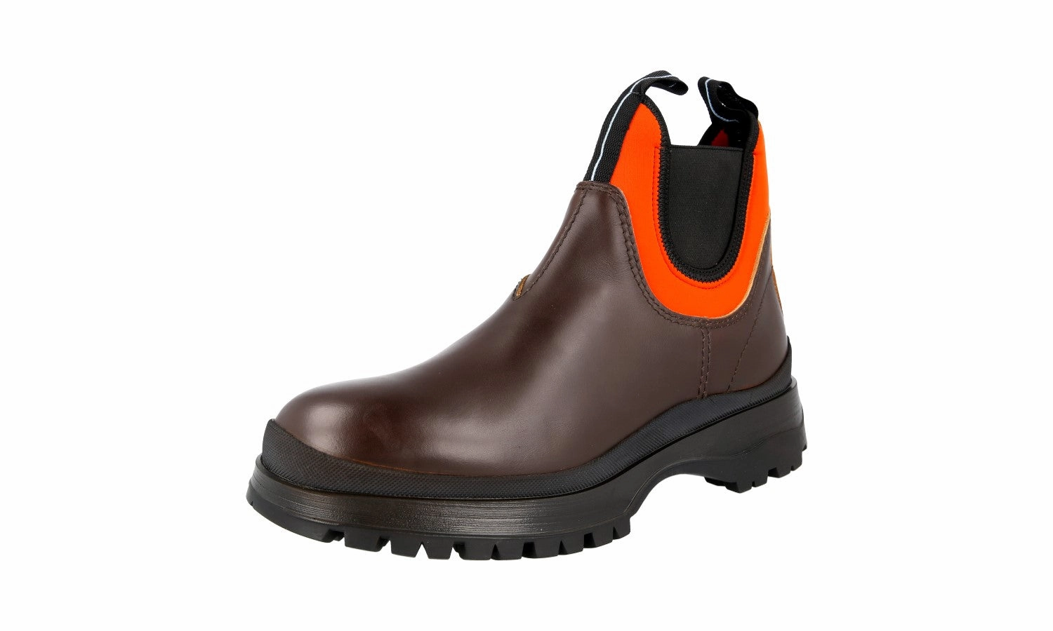 Prada Men's Brown Leather Brixxen Half-Boot 4T3338 Season Change