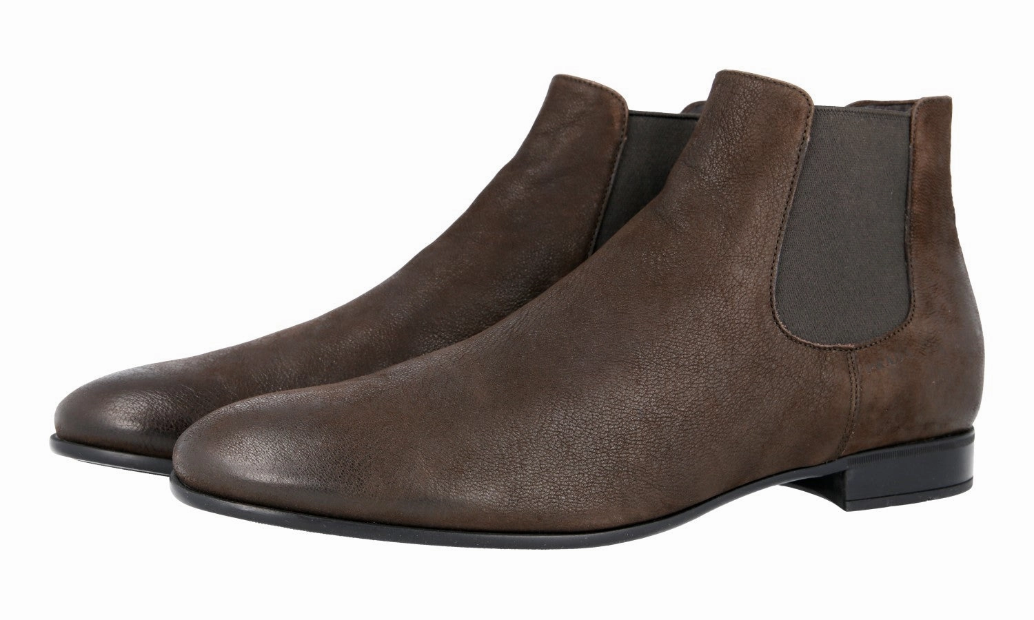 Street Walk Essential Style Prada Men's Brown Leather Half-Boot 2T2723