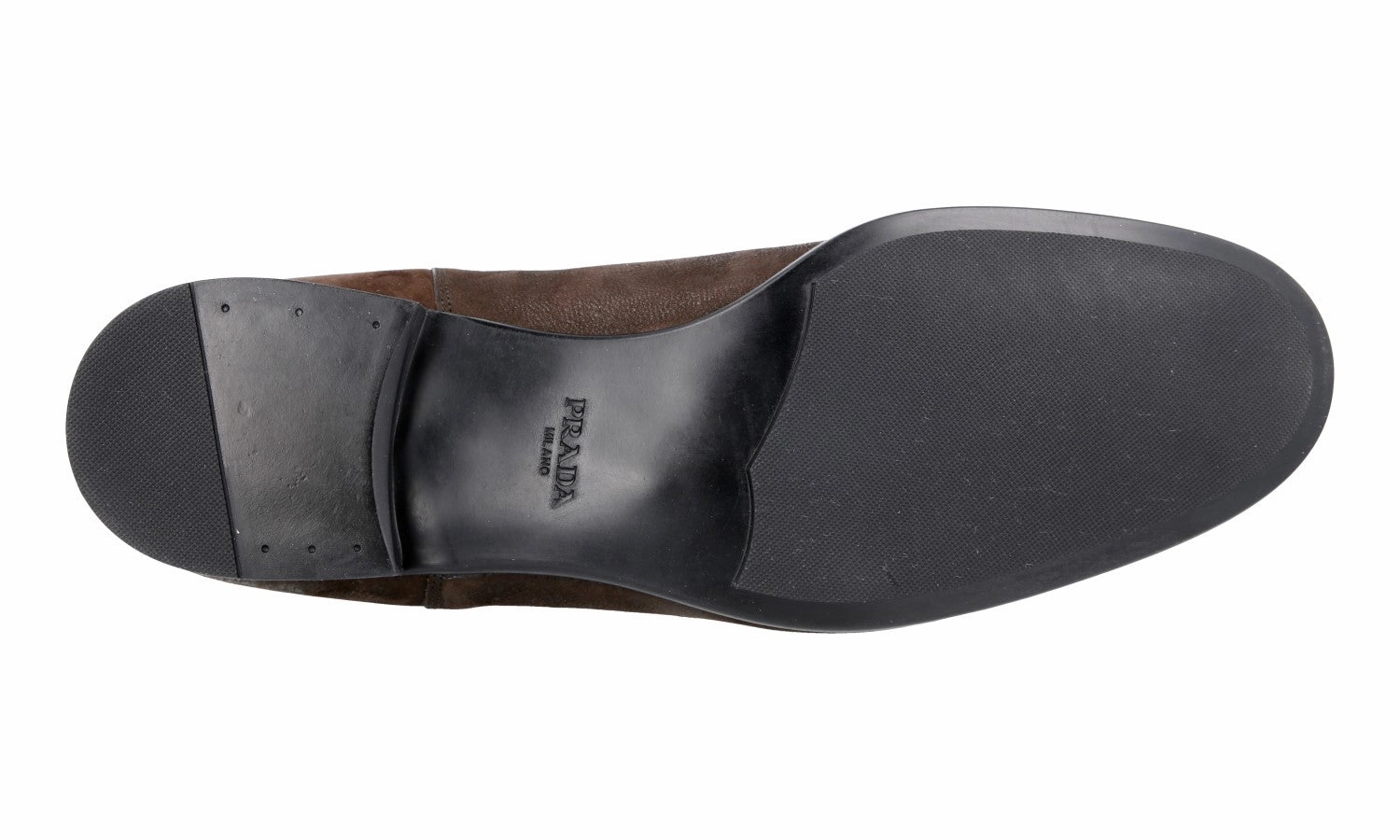 Prada Men's Brown Leather Half-Boot 2T2723 Winter Fashion