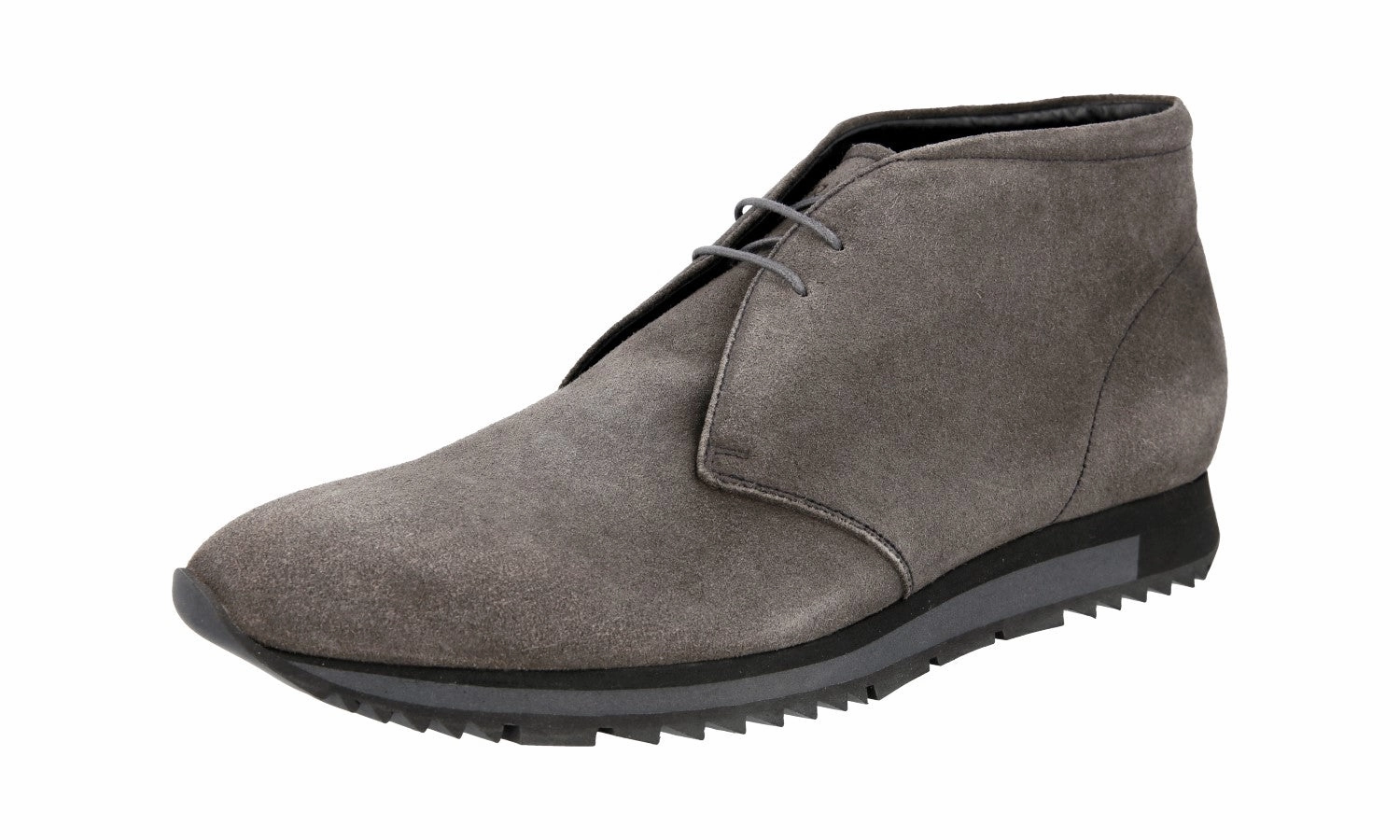 Holiday Chic Prada Men's Grey Leather Half-Boot 2TE116