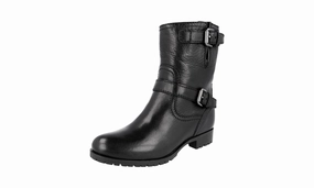 Practical Look Prada Women's Black Deerskin Leather Half-Boot 1U292E
