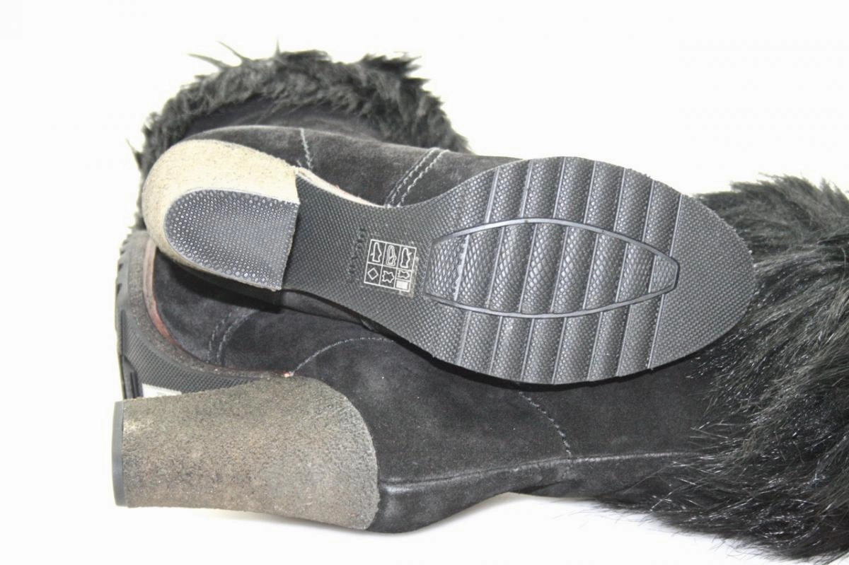 Outdoor Wardrobechic Prada Women's Black Leather Half-Boot 3U5377