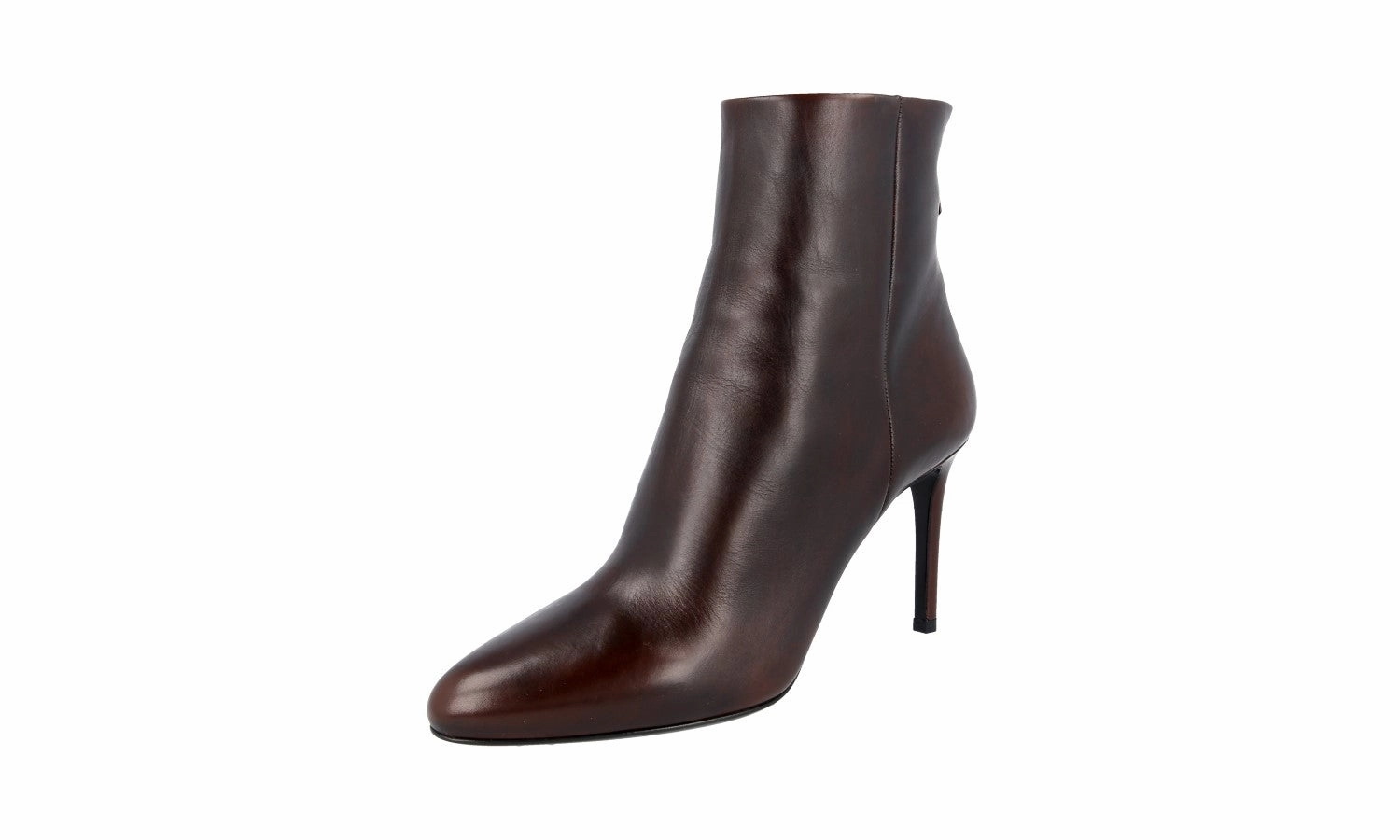 Prada Women's Brown Leather Half-Boot 1T079G Practical Pair