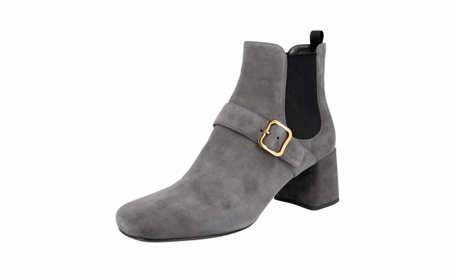 Outdoor Boots Prada Women's Grey Leather Half-Boot 1T159H