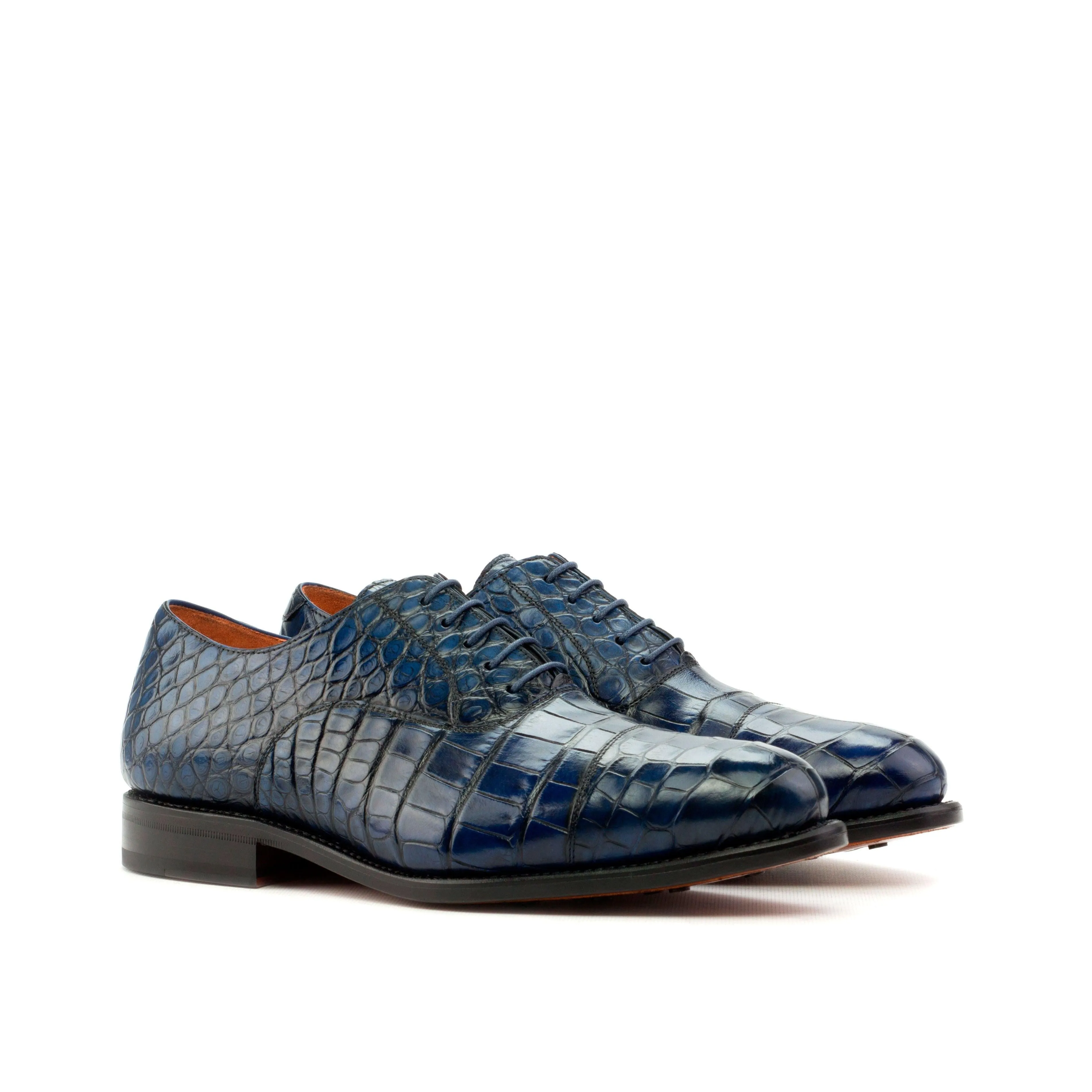 Navy Alligator Oxford Shoes Effortless Routine