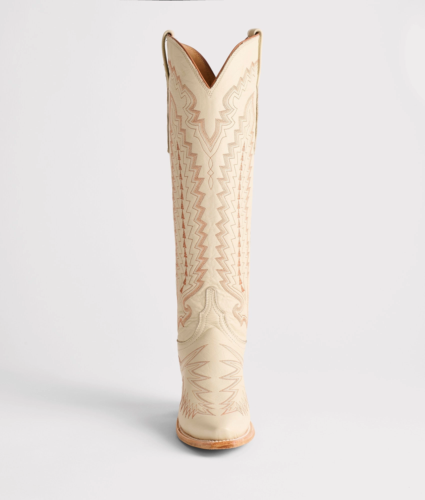 Weather Ready Look Priscilla :: Glitz Cream W/ Burnt Orange Stitching