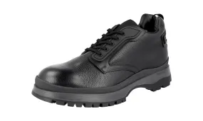 Prada Men's Black Buffalo Leather Brixxen Lace-up Shoes 4T3348 Mobility Fit