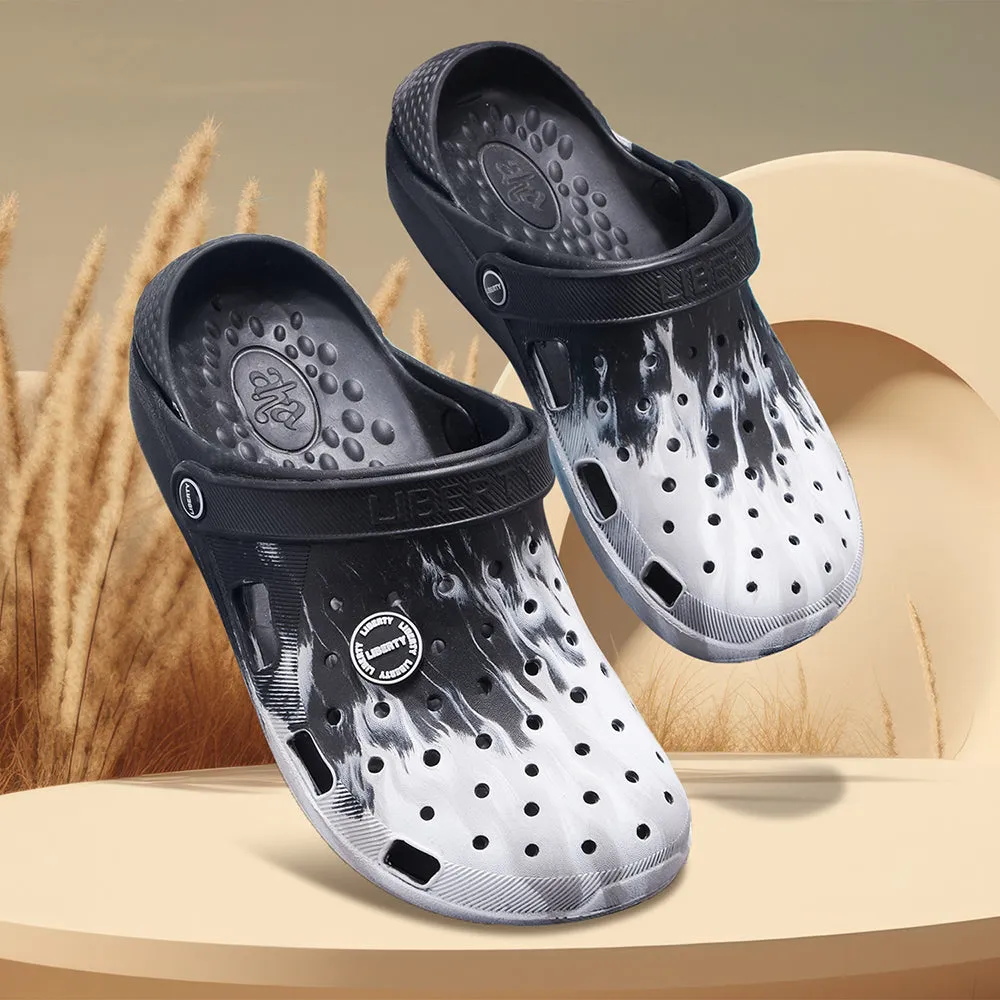 Beach Fit Slip A-HA Black Slingback Clogs For Men LPMXT-961E By Liberty