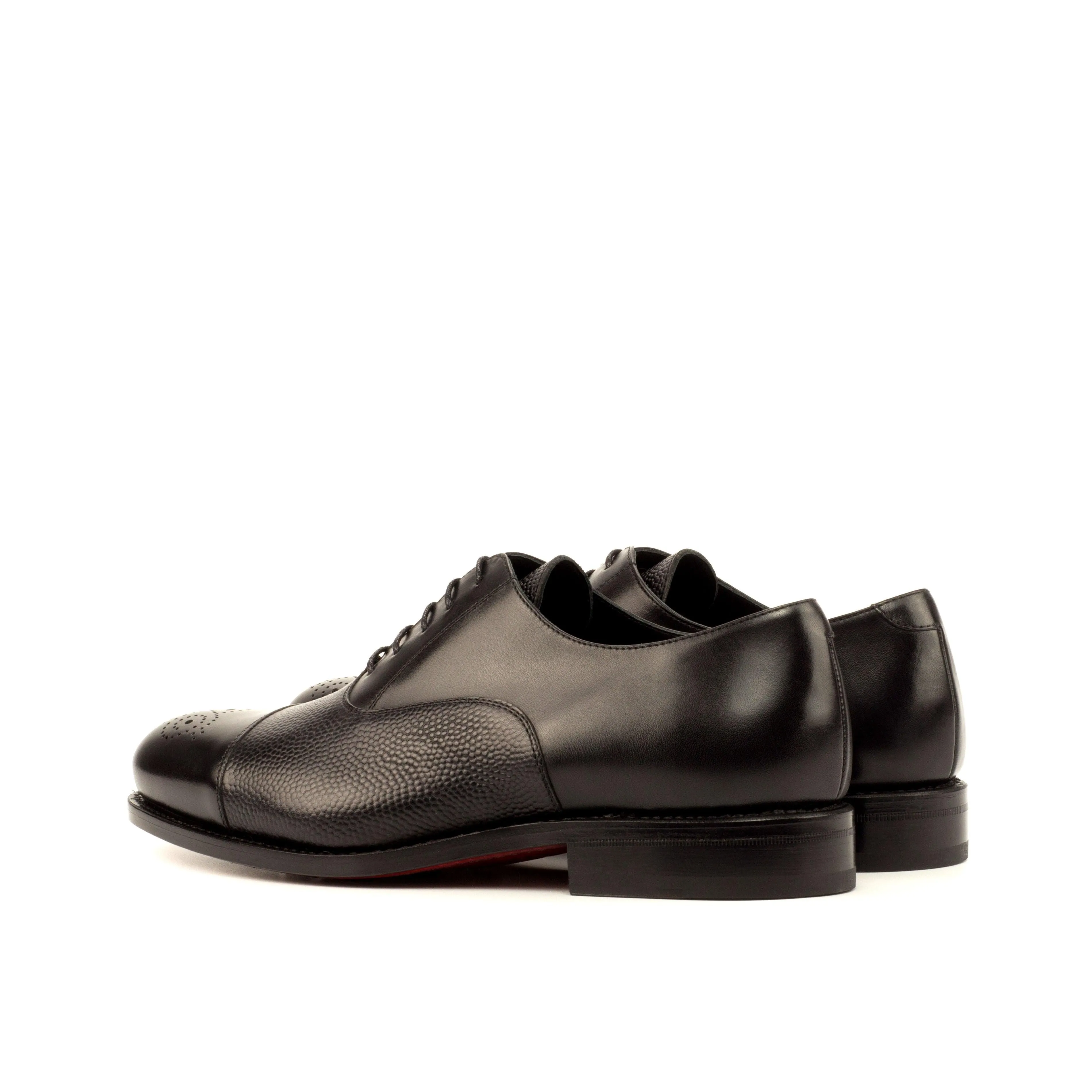 Black Punched Toe Oxford Shoes Sleek Design Design Lover