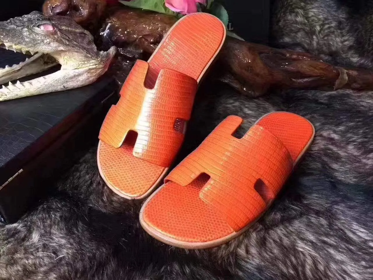 Shop Fair Crocodile Shoes Genuine  Crocodile Lizard Leather  Mens  Slipper