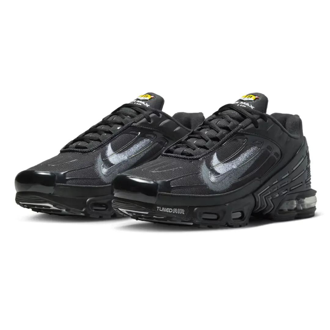 Fine Craftsmanship wide - base shoes Men's Nike Air Max Plus TN 3 (Black Multi Swoosh)