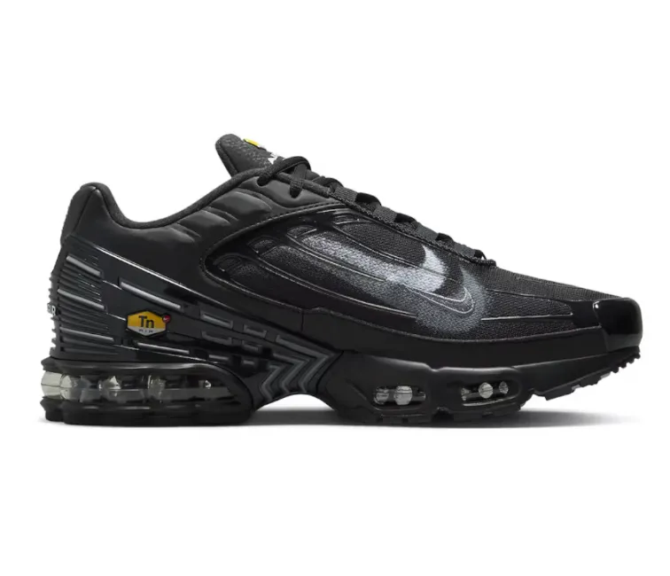 reflective - design shoes Versatile Comfort Men's Nike Air Max Plus TN 3 (Black Multi Swoosh)