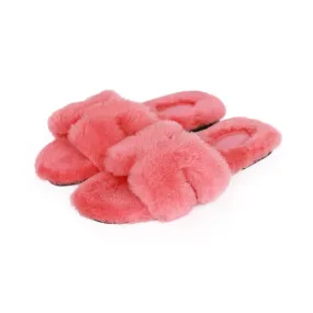 Top quality Hermes Oran Sandals Rose Du D??sert Woolskin 37 Wide Path Spring Jump