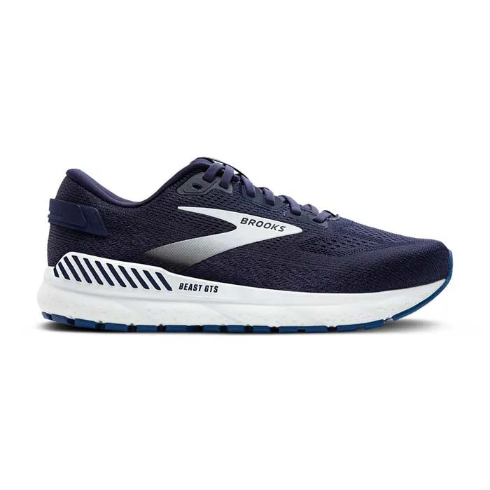 Smooth Design Mens Brooks Running Beast GTS 24 in Peacoat/True Navy/White