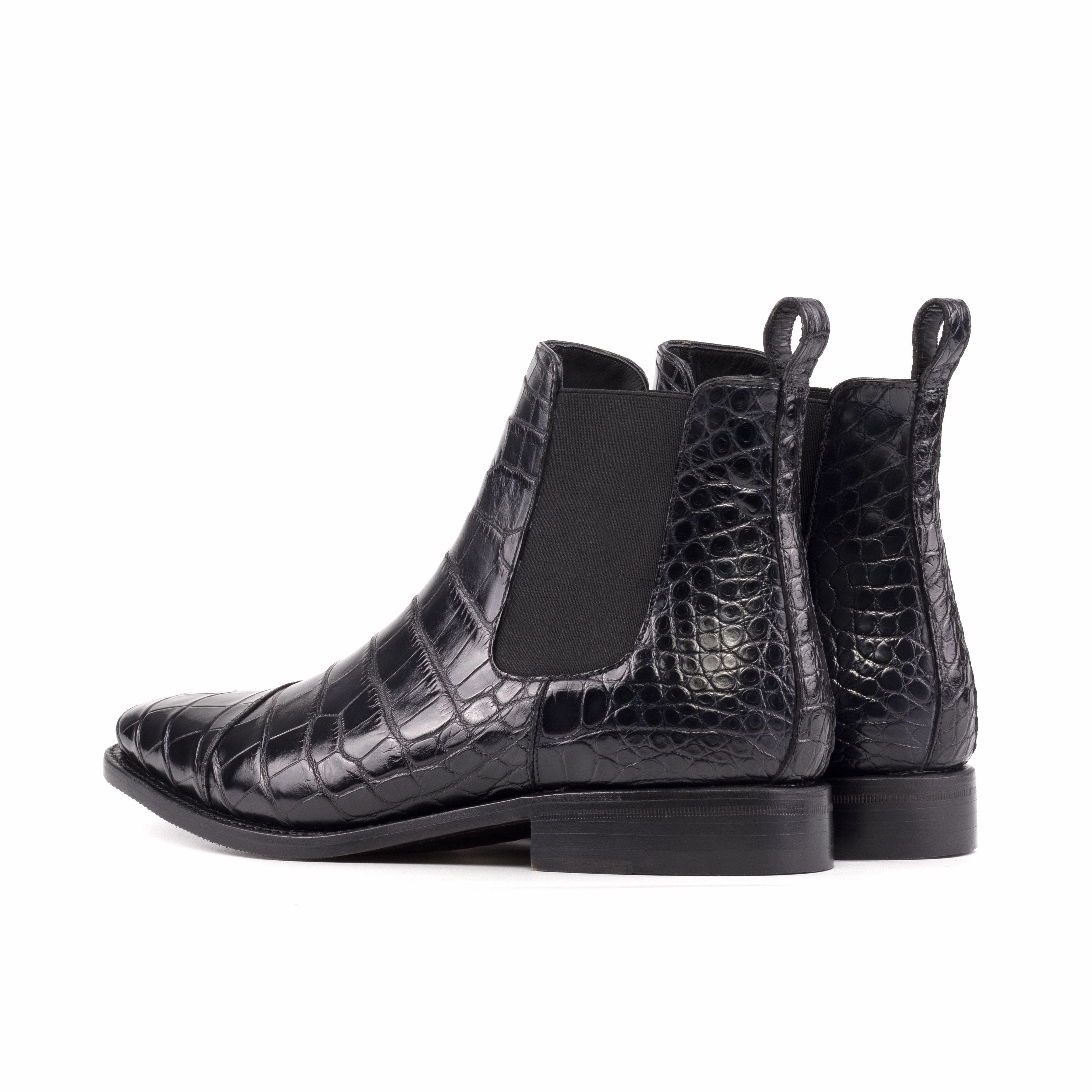 Black Alligator Chelsea Boots Layered Look Go-Anywhere Look