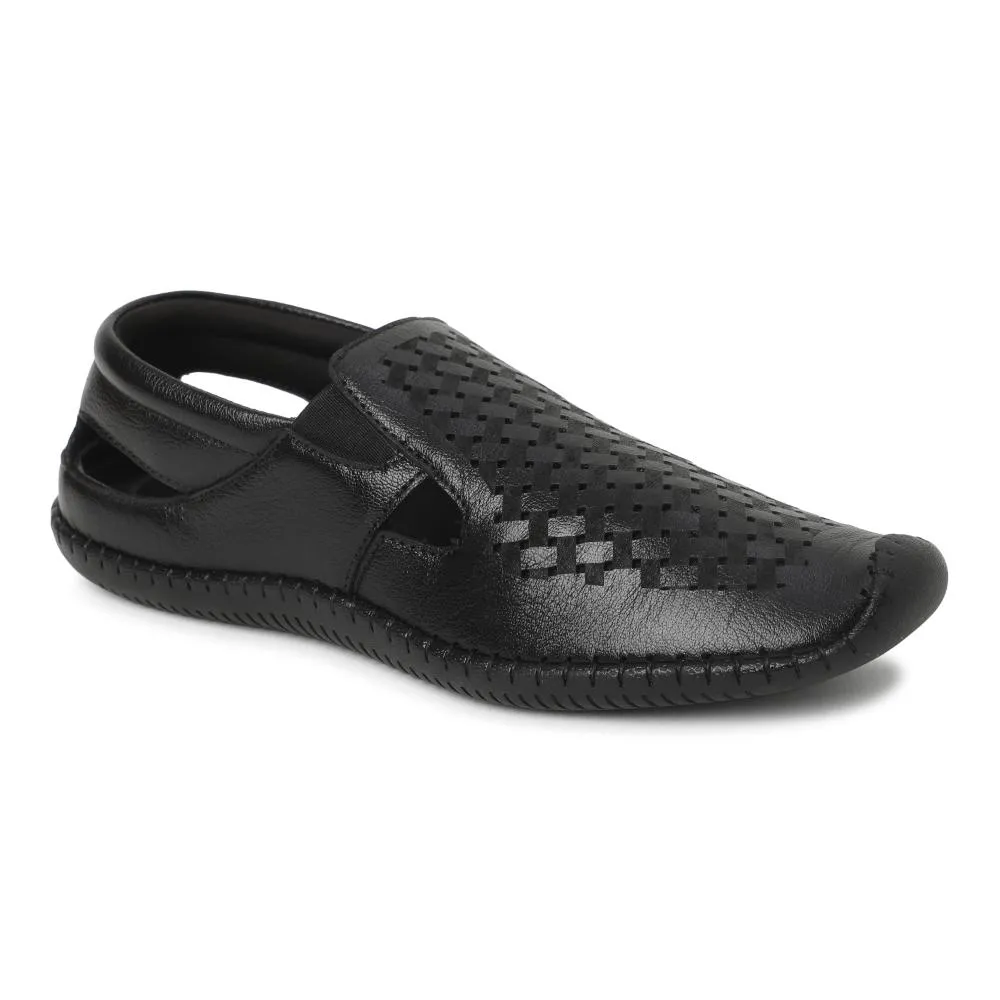 UV Protection Healers By Liberty OSL-55 Casual Sandal For Mens (Black)