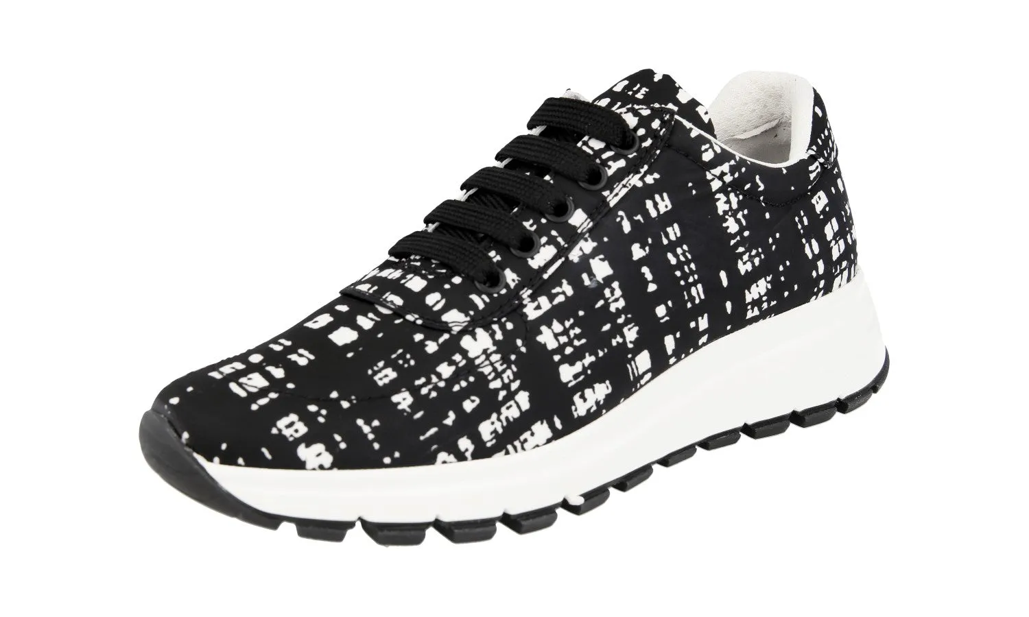 Prada Women's Black Sneaker 1E552L Pliable Knit Surface