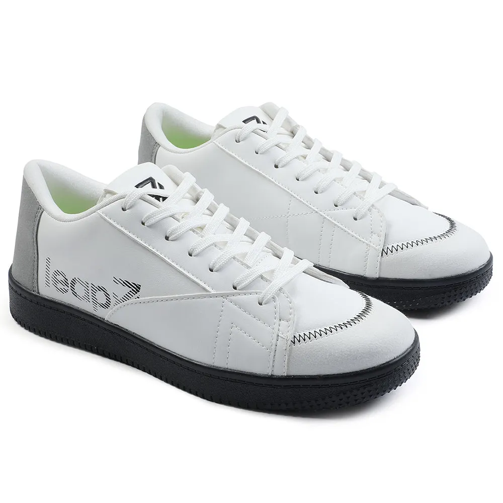 Leap7x White Casual Lacing Sneakers For Men NEXTER-1E By Liberty Trendy Look Shoes