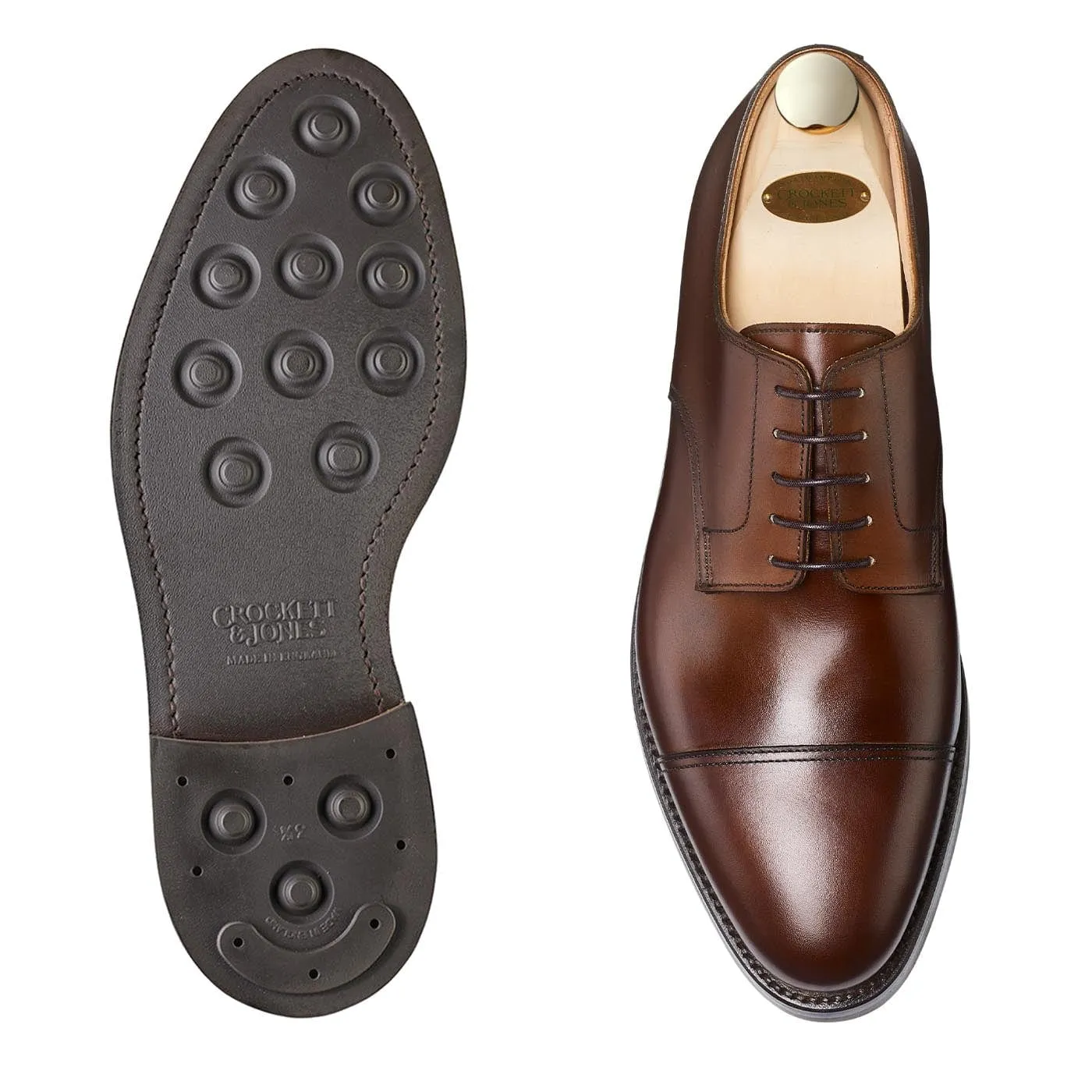 Anti Slip Sole Ripon Dark Brown Burnished Calf